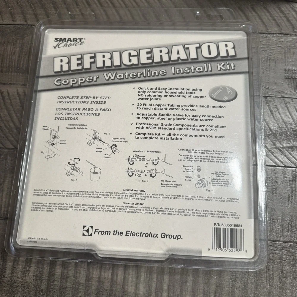 Smart Choice 20 Copper‎ Refrigerator Waterline Install Kit New in Box